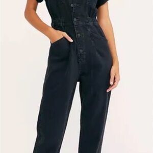 Free People We the Free Marci Denim Jumpsuit